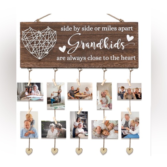Side bySide or Miles Apart Grandkids👦🏻👧🏻Photo📸Frame for Grandpa👴&Grandma👵 - Picture 1 of 9